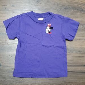 Vintage Disney store embroidered Mini Mouse tee shirt kids 5 purple